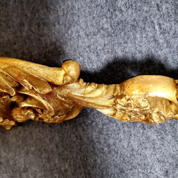 Home Fleur de Lis Wall Decor Gold Brass Colour - 19" Length - Picture 5 of 8